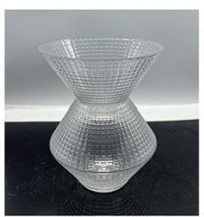 Clear glass vase made by hands