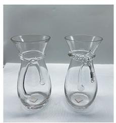 A group of clear glass vase made-hand