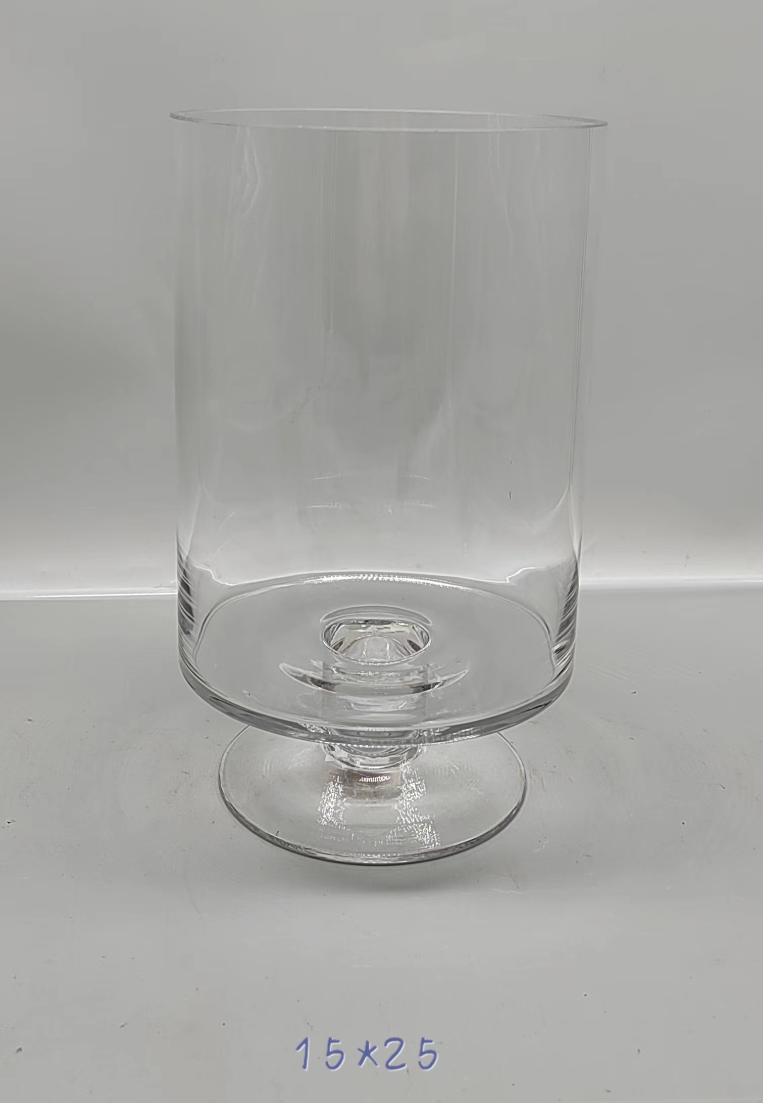 Clear Glass candy  jar made by hands