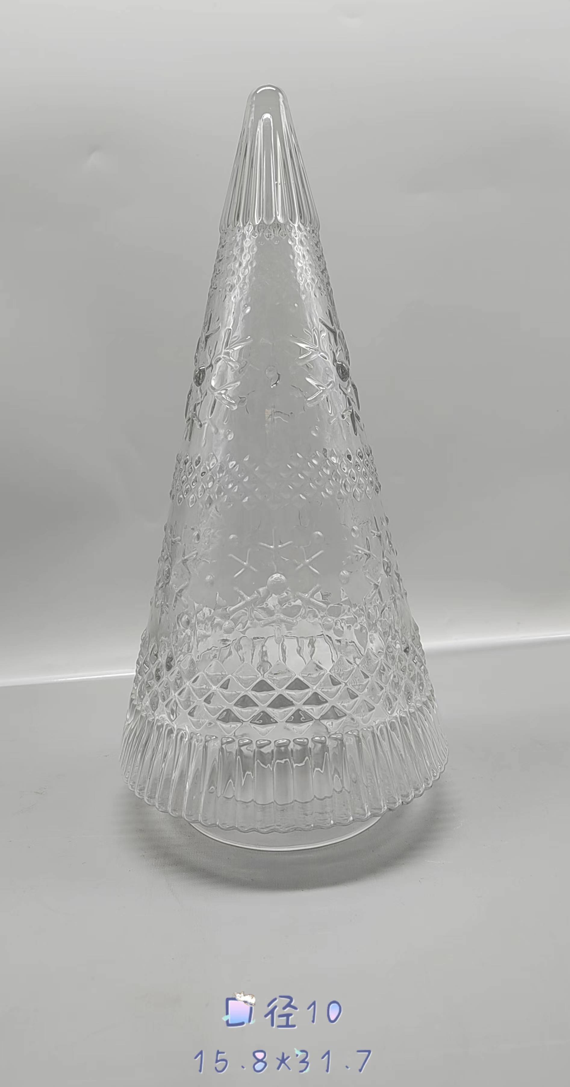 Clear glass Christmas tree /L