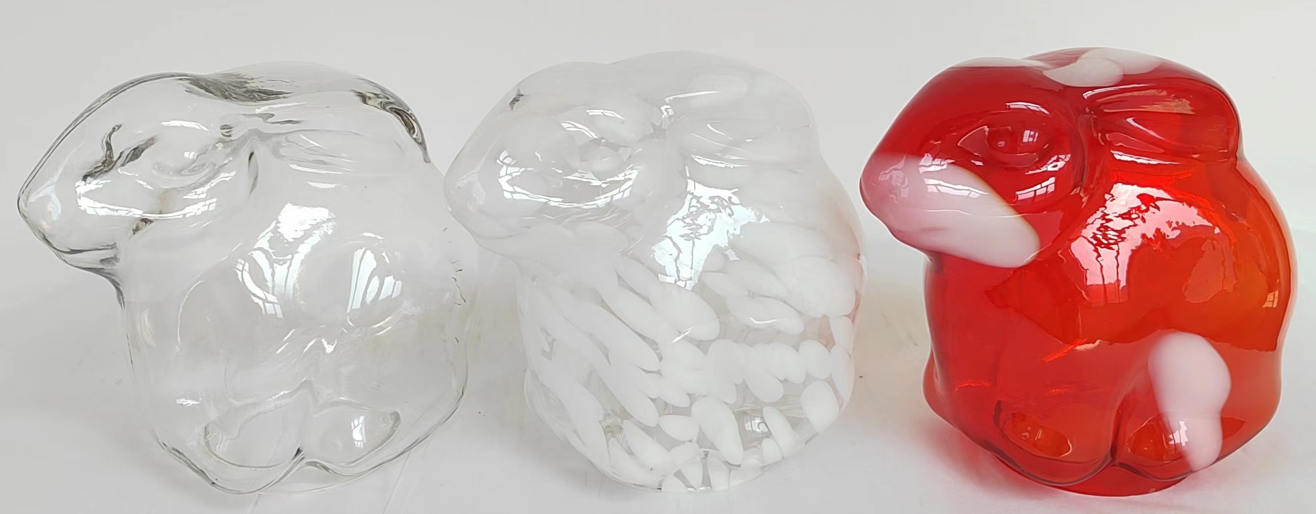 Clear glass decoration--rabbit for  Easter