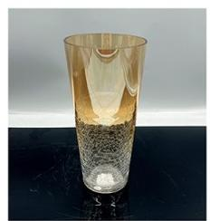 Ice crack Glass vase with electroplated