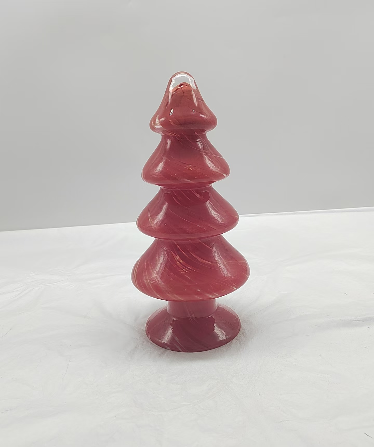 Red Glass  Christmas tree hand-made