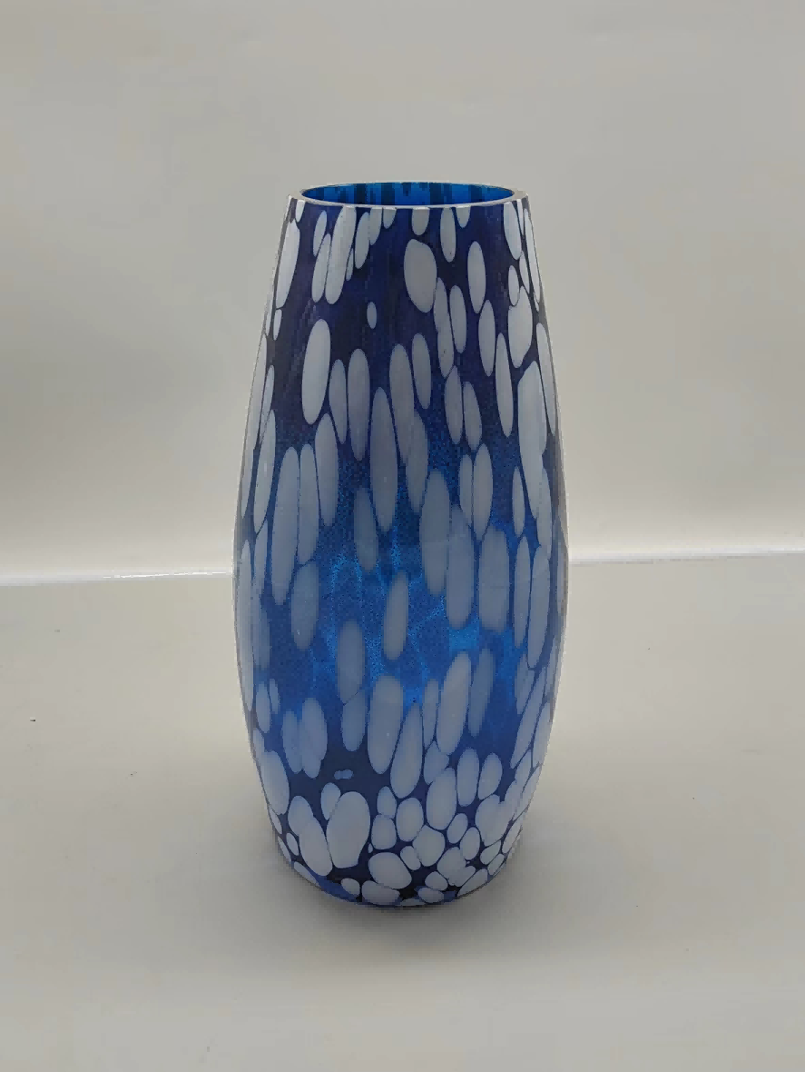 Glass  Vase with dot  hand-made